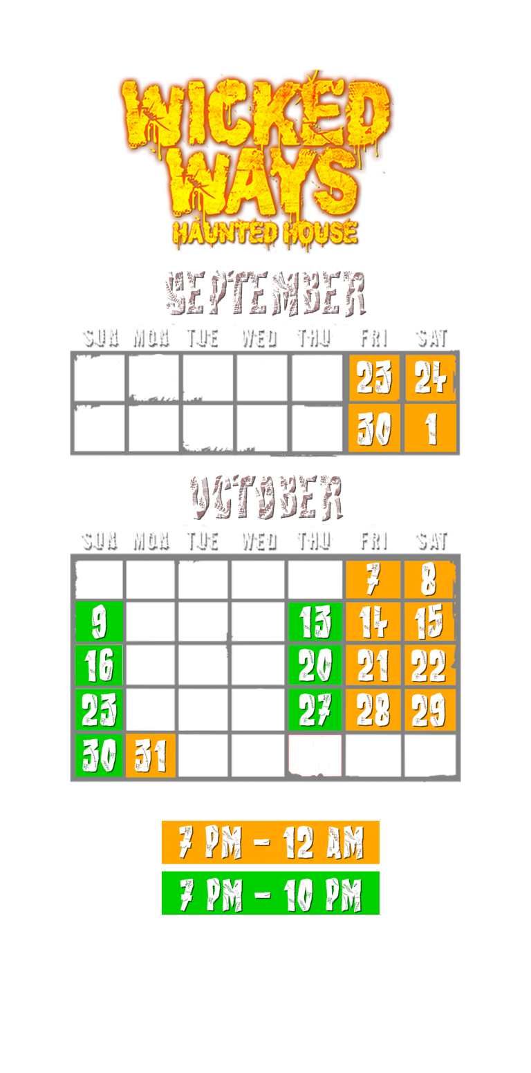 Buy Tickets & View Ticket Prices to Wicked Ways Haunted House